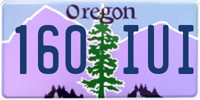 OR license plate 160IUI