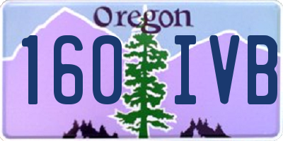 OR license plate 160IVB