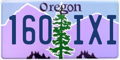 OR license plate 160IXI