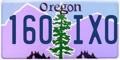 OR license plate 160IXO