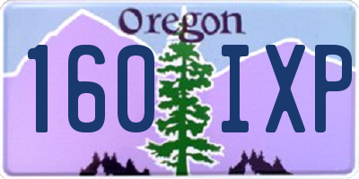 OR license plate 160IXP