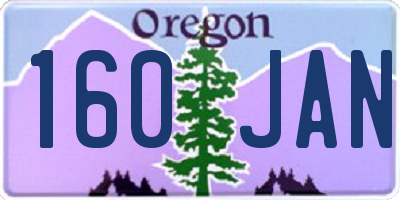 OR license plate 160JAN