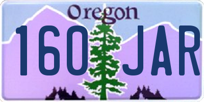 OR license plate 160JAR