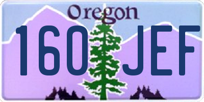 OR license plate 160JEF