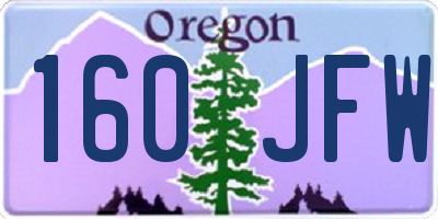 OR license plate 160JFW