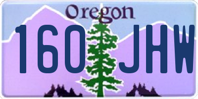 OR license plate 160JHW