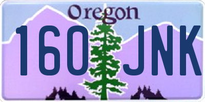 OR license plate 160JNK