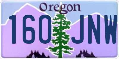 OR license plate 160JNW
