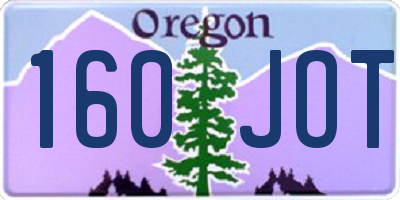 OR license plate 160JOT