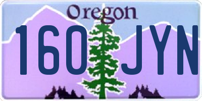 OR license plate 160JYN