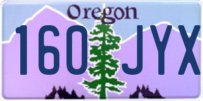 OR license plate 160JYX