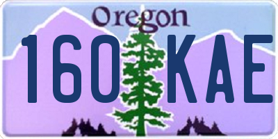 OR license plate 160KAE