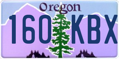 OR license plate 160KBX