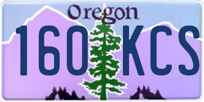 OR license plate 160KCS