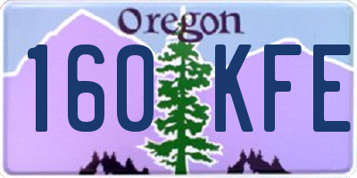 OR license plate 160KFE