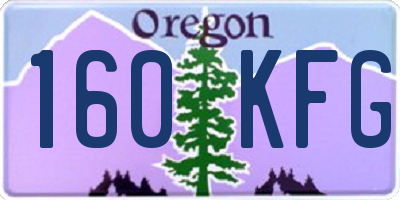 OR license plate 160KFG