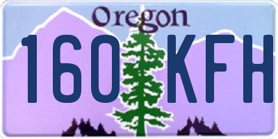 OR license plate 160KFH