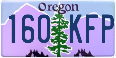OR license plate 160KFP