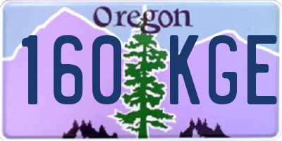 OR license plate 160KGE