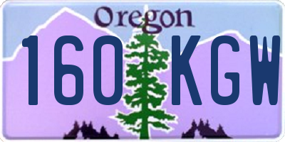 OR license plate 160KGW
