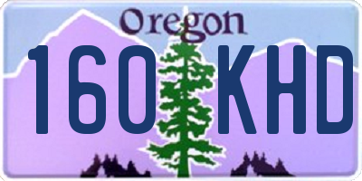 OR license plate 160KHD