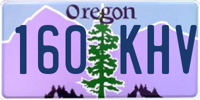 OR license plate 160KHV