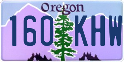 OR license plate 160KHW