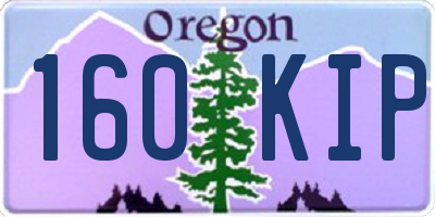 OR license plate 160KIP