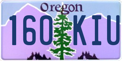 OR license plate 160KIU