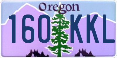 OR license plate 160KKL