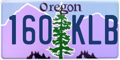 OR license plate 160KLB