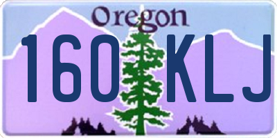 OR license plate 160KLJ