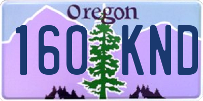 OR license plate 160KND