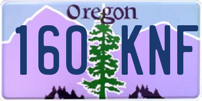 OR license plate 160KNF