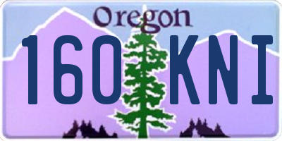OR license plate 160KNI