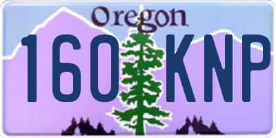 OR license plate 160KNP