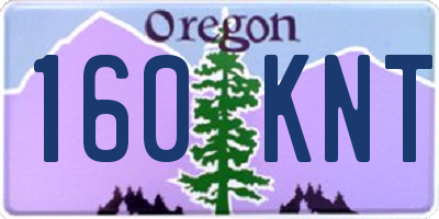 OR license plate 160KNT