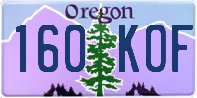 OR license plate 160KOF