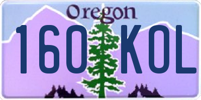 OR license plate 160KOL