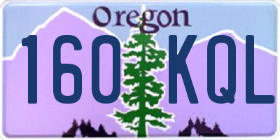 OR license plate 160KQL