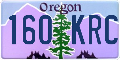OR license plate 160KRC
