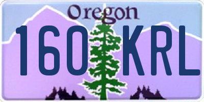 OR license plate 160KRL