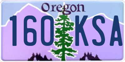 OR license plate 160KSA