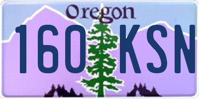 OR license plate 160KSN
