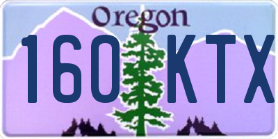OR license plate 160KTX