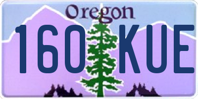 OR license plate 160KUE