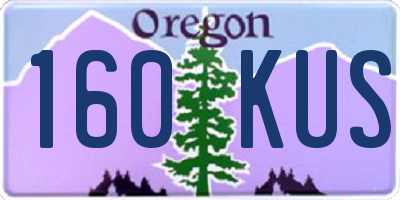 OR license plate 160KUS