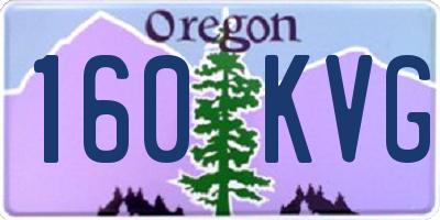 OR license plate 160KVG