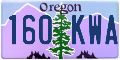 OR license plate 160KWA