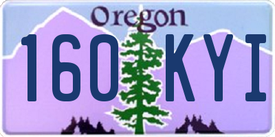 OR license plate 160KYI